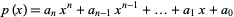  p(x)=a_nx^n+a_(n-1)x^(n-1)+...+a_1x+a_0 