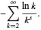 -sum_(k=2)^(infty)(lnk)/(k^s).