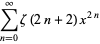 sum_(n=0)^(infty)zeta(2n+2)x^(2n)