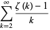 sum_(k=2)^(infty)(zeta(k)-1)/k
