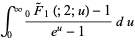int_0^infty(_0F^~_1(;2;u)-1)/(e^u-1)du