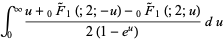 int_0^infty(u+_0F^~_1(;2;-u)-_0F^~_1(;2;u))/(2(1-e^u))du