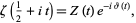  zeta(1/2+it)=Z(t)e^(-itheta(t)), 