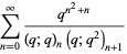 sum_(n=0)^(infty)(q^(n^2+n))/((q;q)_n(q;q^2)_(n+1))