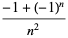 (-1+(-1)^n)/(n^2)