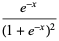 (e^(-x))/((1+e^(-x))^2)