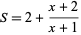  S=2+(x+2)/(x+1) 