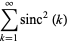 sum_(k=1)^(infty)sinc^2(k)