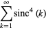 sum_(k=1)^(infty)sinc^4(k)