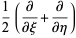 1/2(partial/(partialxi)+partial/(partialeta))