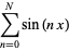 sum_(n=0)^(N)sin(nx)