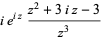 ie^(iz)(z^2+3iz-3)/(z^3)