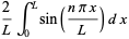 2/Lint_0^Lsin((npix)/L)dx