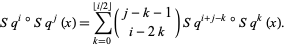  Sq^i degreesSq^j(x)=sum_(k=0)^(|_i/2_|)(j-k-1; i-2k)Sq^(i+j-k) degreesSq^k(x). 