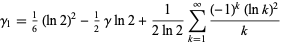  gamma_1=1/6(ln2)^2-1/2gammaln2+1/(2ln2)sum_(k=1)^infty((-1)^k(lnk)^2)/k 