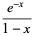 (e^(-x))/(1-x)