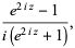 (e^(2iz)-1)/(i(e^(2iz)+1)),