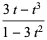 (3t-t^3)/(1-3t^2)