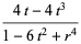 (4t-4t^3)/(1-6t^2+r^4)