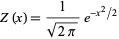  Z(x)=1/(sqrt(2pi))e^(-x^2/2) 