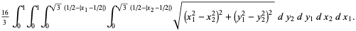 int_0^(1/2)int_0^(1/2)int_0^(x_1sqrt(3))int_0^(x_2sqrt(3))sqrt((x_1^2-x_2^2)^2+(y_1^2-y_2^2)^2)dy_2dy_1dx_2dx_1