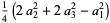 1/4 (2a_2 ^ 2 + 2a_3 ^ 2-a_1 ^ 2)