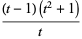 ((t-1)(t^2+1))/t