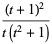 ((t+1)^2)/(t(t^2+1))