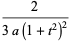 2/(3a(1+t^2)^2)