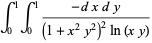 int_0^1int_0^1(-dxdy)/((1+x^2y^2)^2ln(xy))