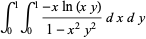 int_0^1int_0^1(-xln(xy))/(1-x^2y^2)dxdy