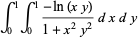 int_0^1int_0^1(-ln(xy))/(1+x^2y^2)dxdy