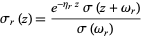  sigma_r(z)=(e^(-eta_rz)sigma(z+omega_r))/(sigma(omega_r)) 