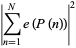 |sum_(n=1)^(N)e(P(n))|^2