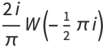 (2i)/piW(-1/2pii)