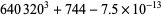 640320^3+744-7.5×10^(-13)