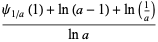 (psi_(1/a)(1)+ln(a-1)+ln(1/a))/(lna)