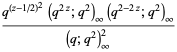 (q^((z-1/2)^2)(q^(2z);q^2)_infty(q^(2-2z);q^2)_infty)/((q;q^2)_infty^2)