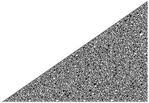 Binary plot of the Fibonacci sequence