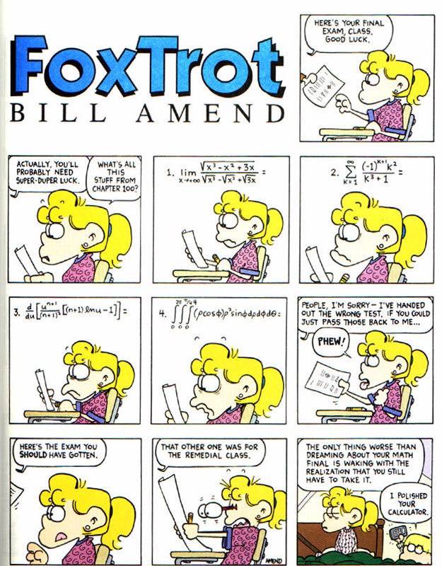 FoxTrot by Bill Amend，1996年6月2日连载。经作者许可复制。