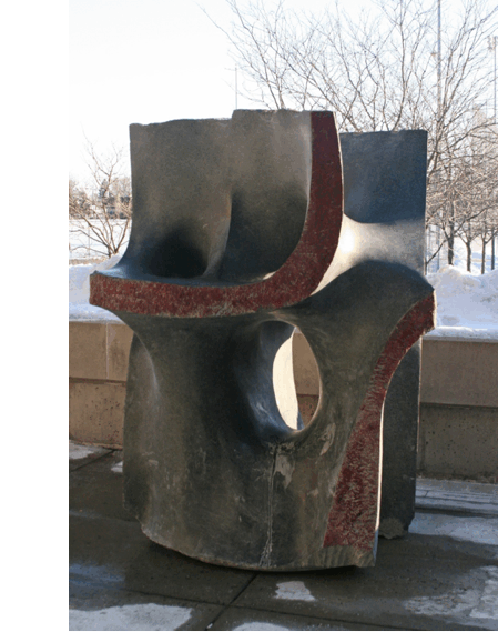 Invisible Handshake sculpture by Helaman Ferguson