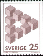 Penrose triangle stamp