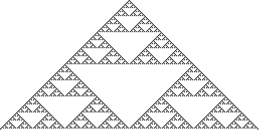 Sierpinski sieve from rule 90