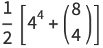 1/2[4^4+(8; 4)]