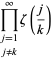 product_(j=1; j!=k)^(infty)zeta(j/k)