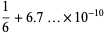 1/6+6.7...×10^(-10)