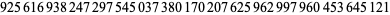 925616938247297545037380170207625962997960453645121