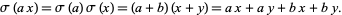  sigma(ax)=sigma(a)sigma(x)=(a+b)(x+y)=ax+ay+bx+by. 