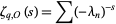  zeta_(q,O)(s)=sum(-lambda_n)^(-s) 