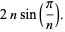 2nsin(pi/n).